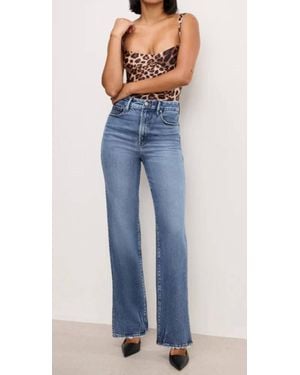 GOOD AMERICAN Good Boy Straight Jeans - Blue