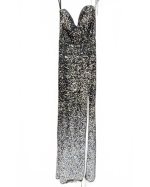 Alyce Paris Sequin Long Evening Gown - Gray