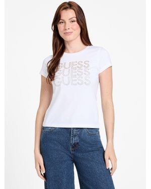 Guess Liberty Logo Tee - White