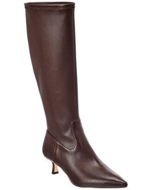 Stuart Weitzman Isla Zip Leather Knee-High Boot - Brown