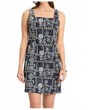 tyler boe Pamela Embroidered Shift Dress - Blue