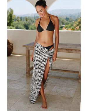 Luli Fama Twist-Front Maxi Skirt - Green
