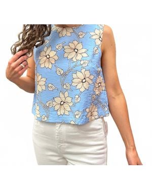 Thml Floral Print Tank Top - Blue