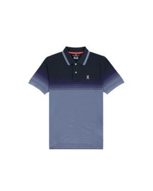 Psycho Bunny Bayles Ombre Polo Big Country Shirt B6K301Q1Pc-Bcu - Blue