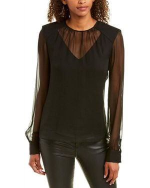 Bailey 44 To The Bone Silk Top - Black
