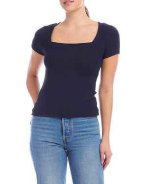 Fifteen Twenty Mindy Square Neck Top - Blue