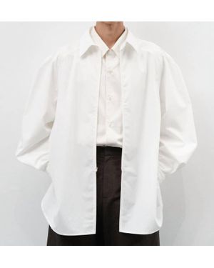 Shop Amomento Raglan Zip Shirt - White