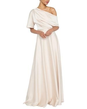 THEIA Alessandra Asymmetrical Gown - Natural