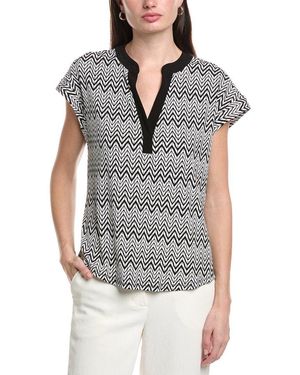 Vince Camuto V-Neck Blouse - Gray