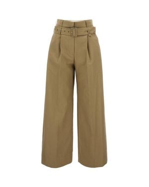 Simone Rocha Pleated Wide-Leg Pants - Green