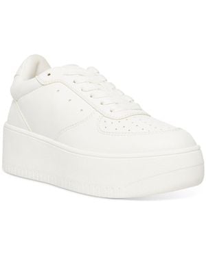 Steve Madden Rocket Padded Insole Lace Up Athletic And Training Shoes - White