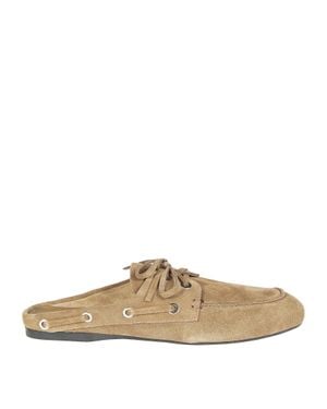 Senso Beau Tan Suede Lacing Mules - Brown