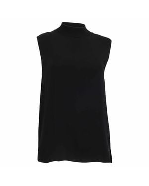 Theory Mock Neck Top - Black