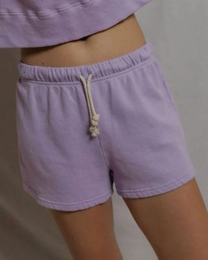 PERFECTWHITETEE Layla French Terry Sweat Shorts - Purple