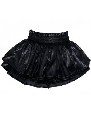 Tweenstyle Girls Plisse Shine Skort - Black