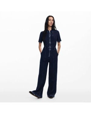 Desigual Washed-Effect Denim Jumpsuit - Blue