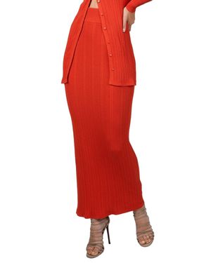 Ronny Kobo Maribel Knit Skirt - Red