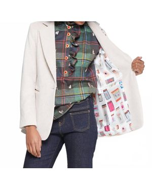 Vilagallo Ribbed Corduroy Blazer - Gray