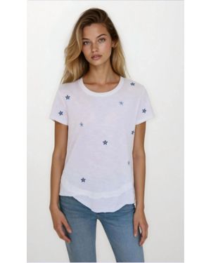 Chrldr Daisy Ava Layer Tee - White