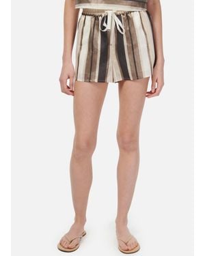 Cami NYC Ibiza Metallic Linen Shorts - Multicolor