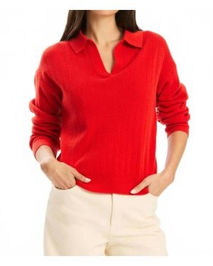 tyler boe Emerson Cashmere Polo - Red