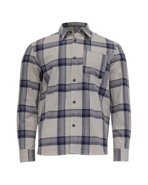 A.P.C. A. P.C. Check-Print Long Sleeve Shirt - Gray