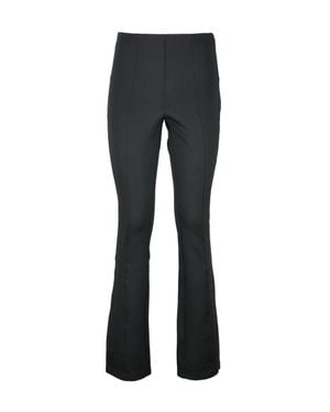 Calvin Klein Flared Pants With Vertical Seam Detailing And Subtle Hem Slits - Black