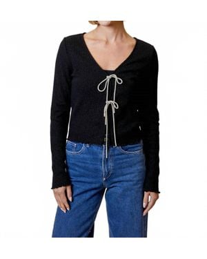 Design History Fitted Cardigan With Bows - Black