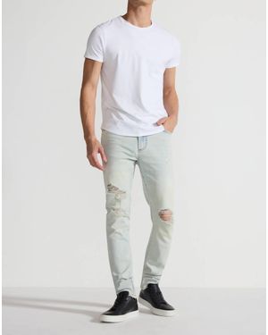 Monfrere Greyson Mid Rise Skinny Jeans - White