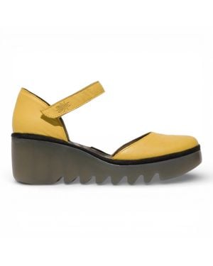 Fly London Biso305Fly Suede Leather Wedge Sandals - Metallic