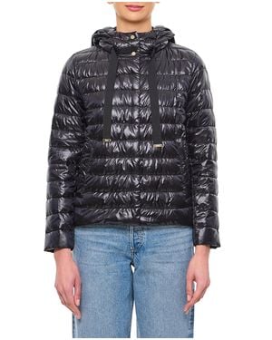 Herno Hooded Nylon Down Jacket - Black
