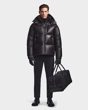 Rudsak Vincent X Leather Down Puffer - Blue