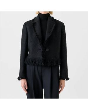 Akris Punto Tweed Fringe Short Jacket - Black