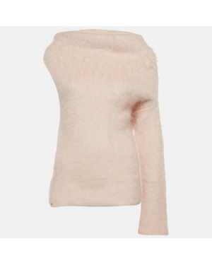 Sportmax Light Mohair Blend Asymmetric Sweater - Natural