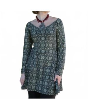 Effie's Heart Relaxed V-Neck Tunic - Blue