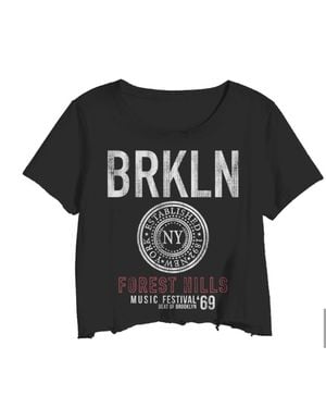 Prince Peter Brooklyn Forest Hills Crop Tee - Black