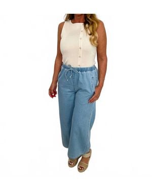 Hayden LA Pocketful Of Possibilities High-Rise Cotton Wide Leg Jeans - Blue