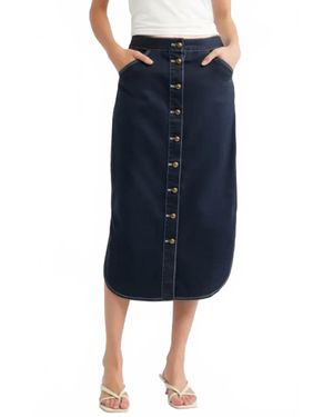 LOVE THE LABEL Apolline Midi Skirt - Blue