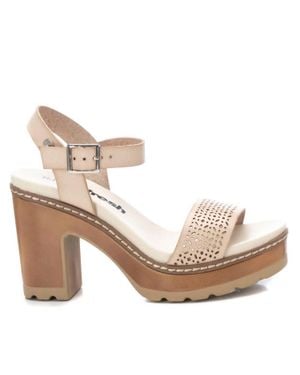 Xti Casual Heeled Platform Sandals - White