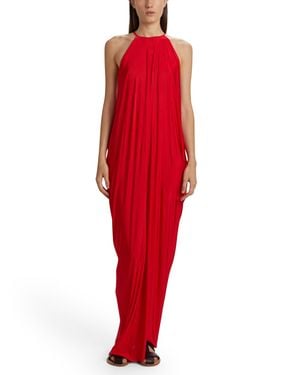 Phisique Du Role Flowing Maxi Dress With Crisscross Back Straps - Red