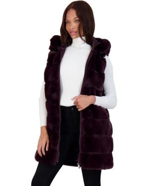 Via Spiga Water Resistant Plush Outerwear Vest - White