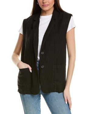 Velvet By Graham & Spencer Bethan Linen Vest - Black