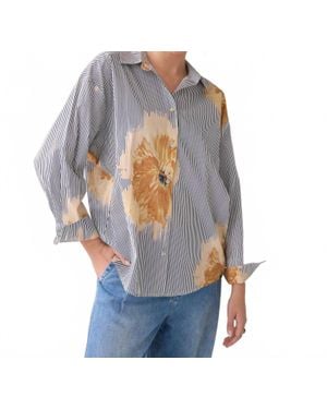 Summum Flowers & Stripes Blouse - Blue