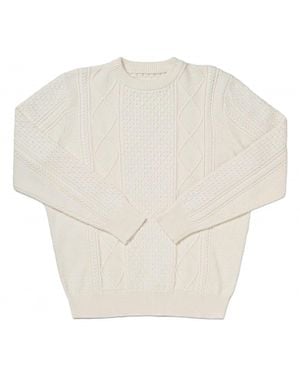 Long Wharf Supply Co. Crowley Seawell Sweater - White