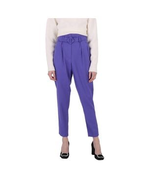 Moschino Ladies Straight Leg Pants - Purple