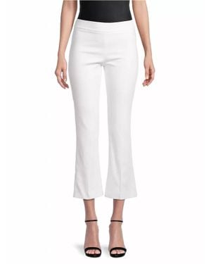 Avenue Montaigne Leo Ponti Jersey Crop Flare Pants - White