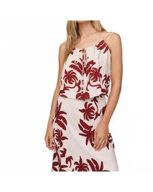 Bella Dahl Tie Front Cami - Red