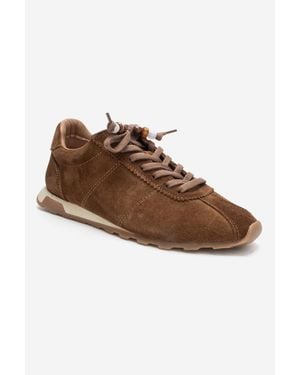 Forever & Always Shoes Brea Leather Embellished Sneaker - Brown