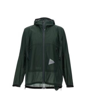 and wander Functional Waterproof Jacket With Hood - Green