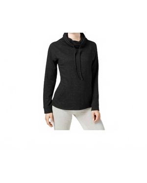 32 Degrees Funnel Neck Fleece Top - Black